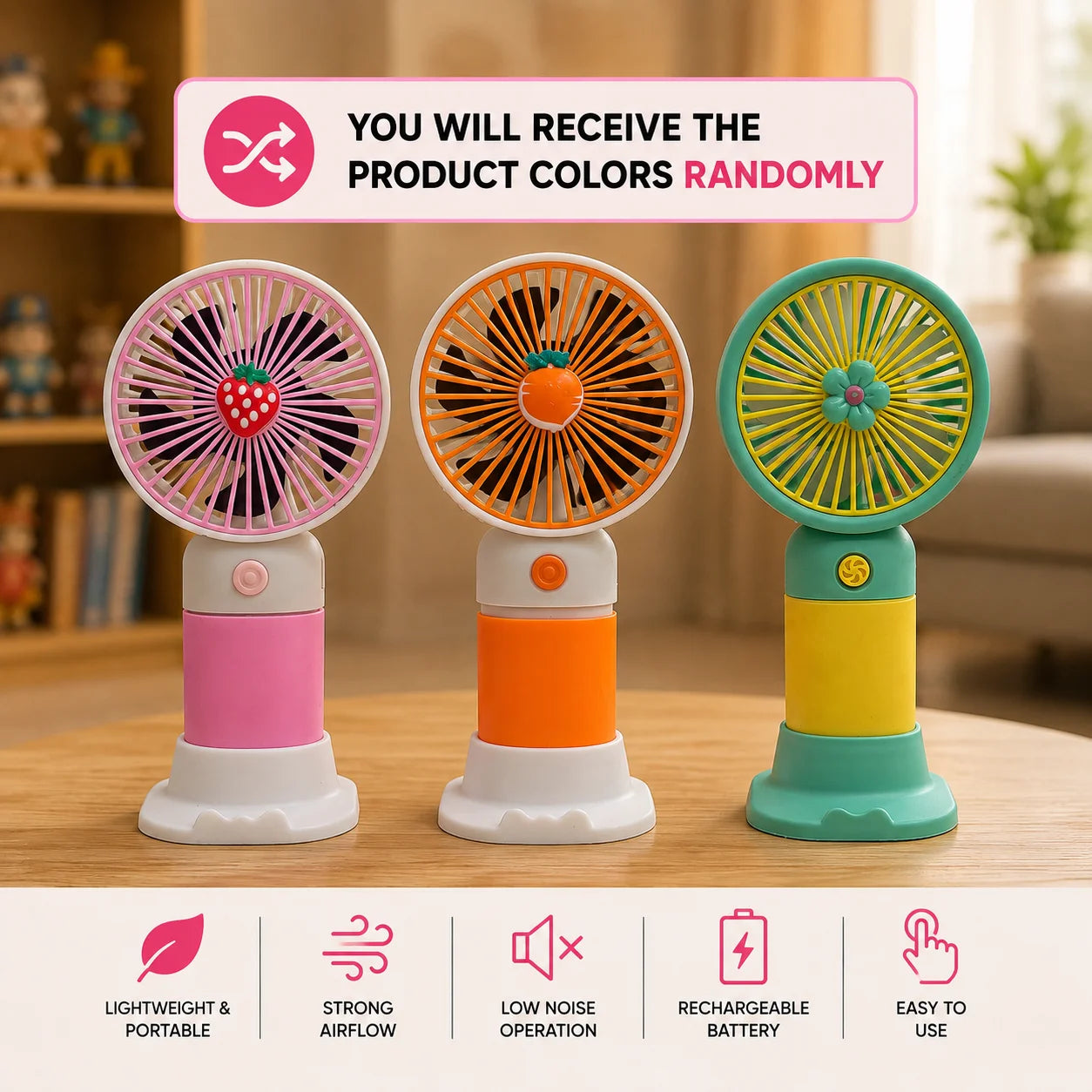 Mini Handheld Fan – Portable Rechargeable USB Fan with Powerful Airflow
