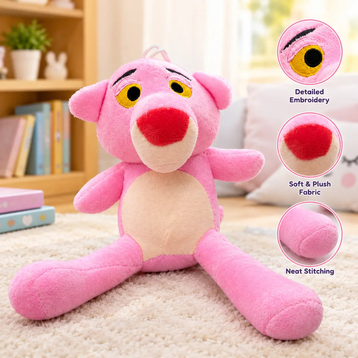 Pink Panther Plush Toy – Soft & Cuddly Stuffed Animal for Kids