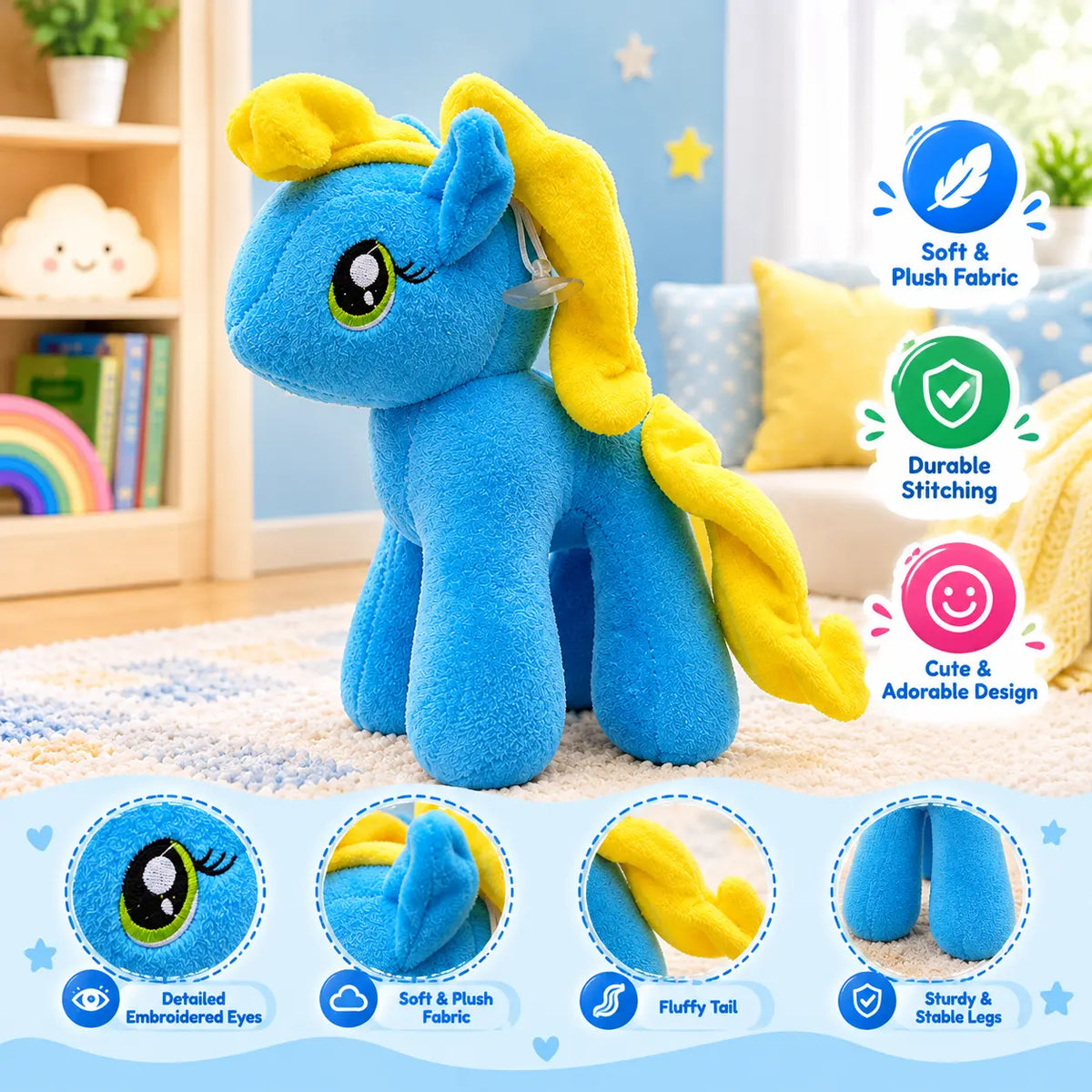 Unicorn Plush Toy – Soft Cuddly Stuffed Animal for Kids