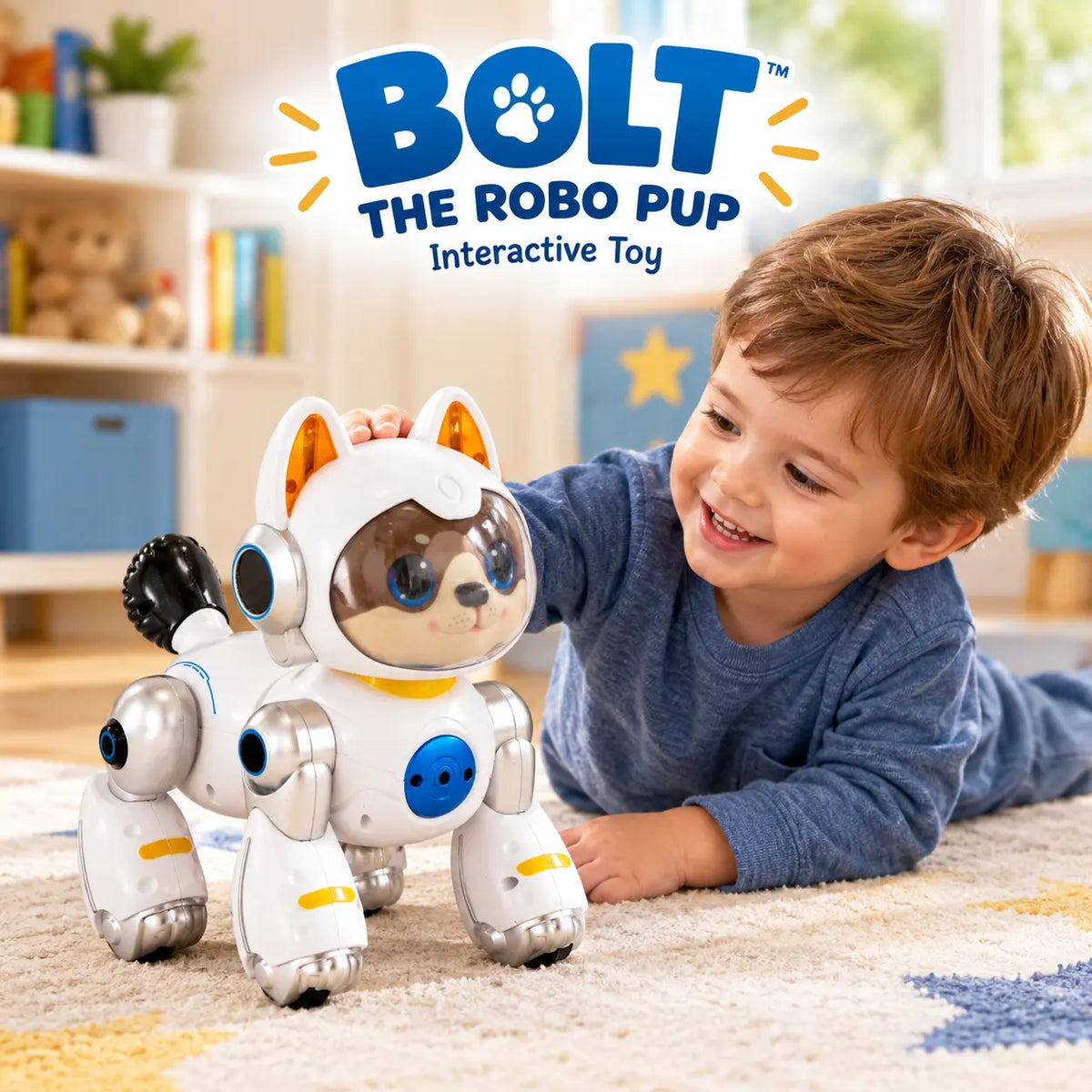 Intelligent Pup Interactive Robot Toy – Remote Control Robotic Puppy with Lights, Sounds, Dancing & Mist Effect