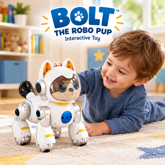 Intelligent Pup Interactive Robot Toy – Remote Control Robotic Puppy with Lights, Sounds, Dancing & Mist Effect