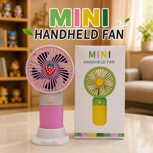 Mini Handheld Fan – Portable Rechargeable USB Fan with Powerful Airflow