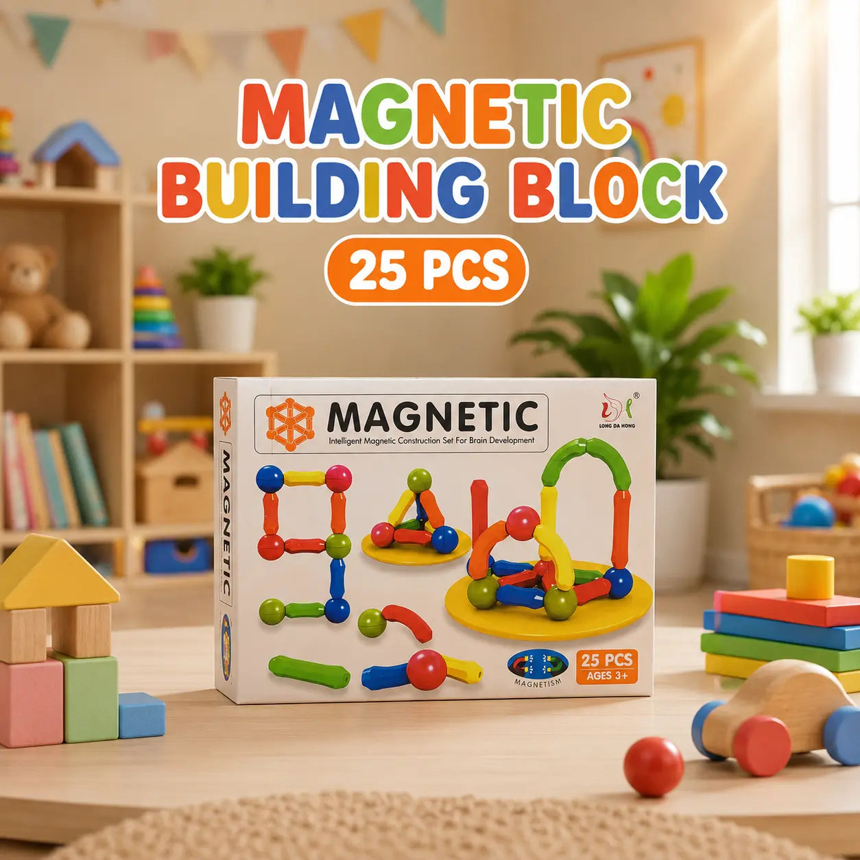 Magnetic Building Blocks Set – Creative STEM Construction Toy for Kids