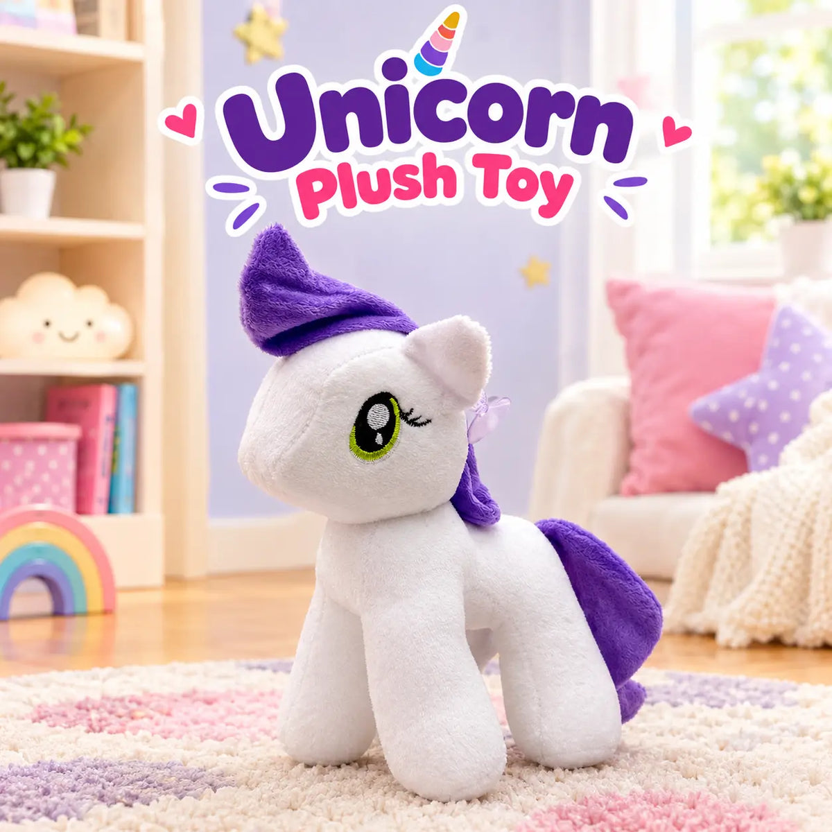 Unicorn Plush Toy – Soft Cuddly Stuffed Animal for Kids
