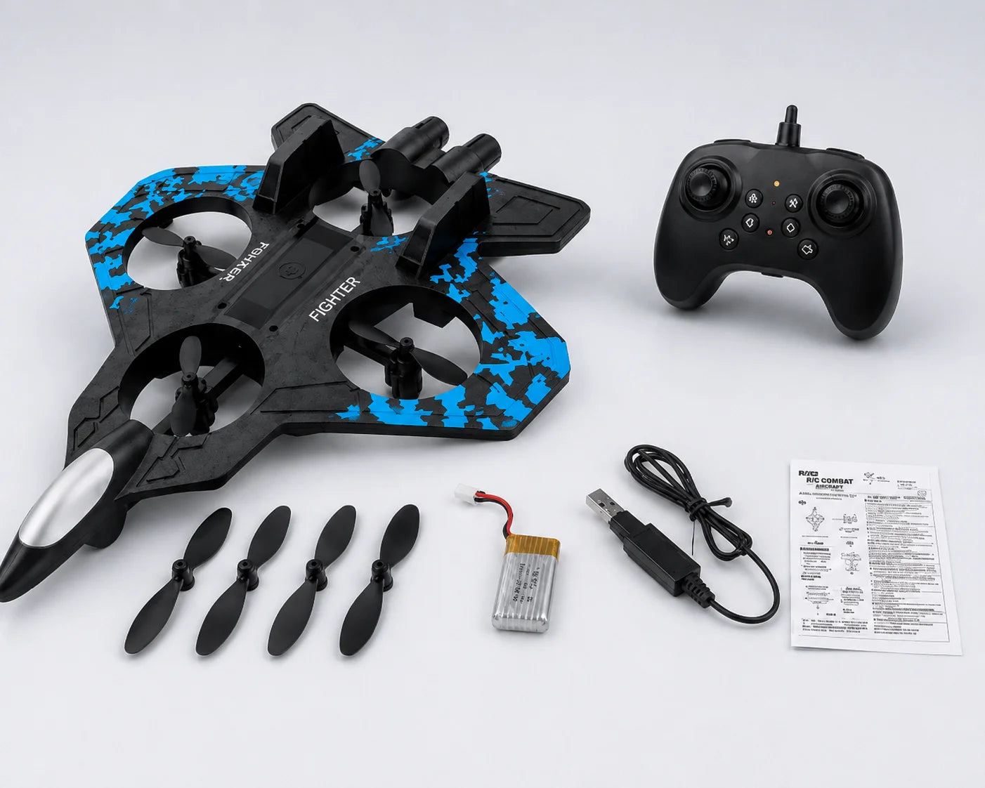 RC Combat Aircraft Drone – Remote Control Flying Jet Toy for Kids
