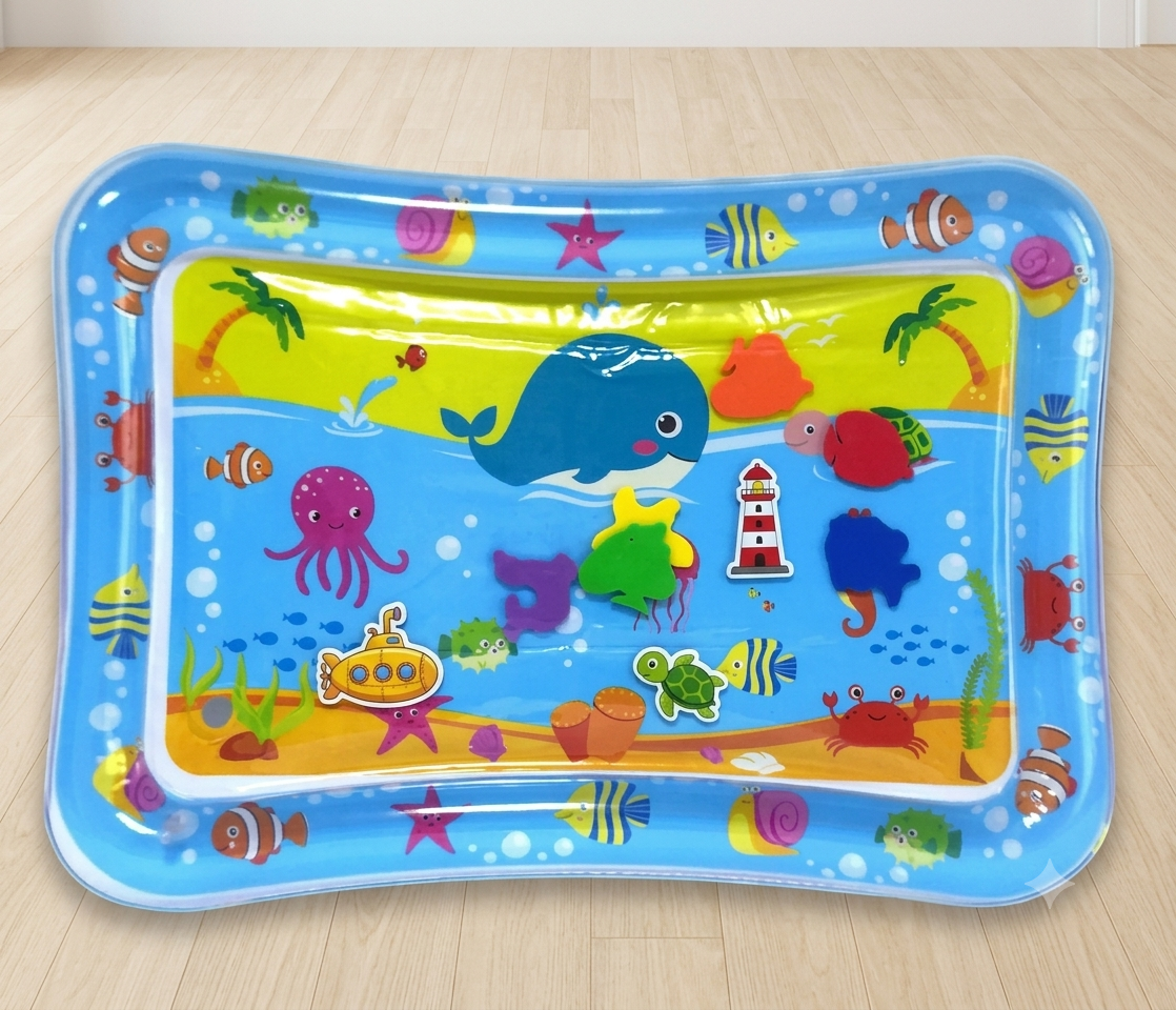 Baby Inflatable Water Mat - Tummy Time Sensory Toy for Infants & Newborns