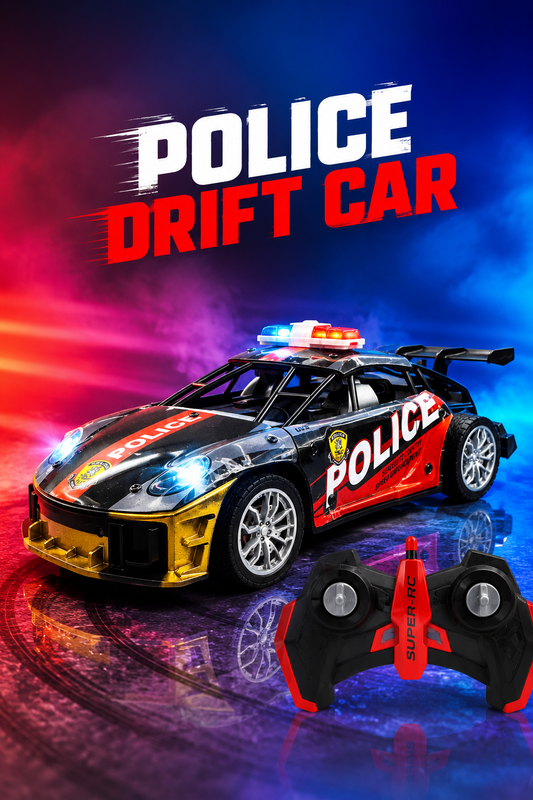 Police Porsche 911 RC Sports Drift Car – 4WD High-Speed Remote Control Drift Car for Kids