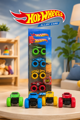Hotwheels Alloy Diecast Car For Kids (Pack Of 4)