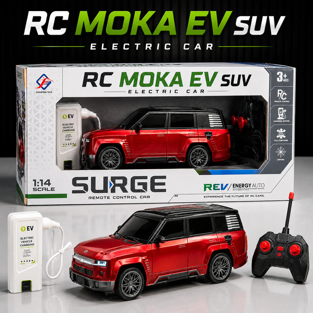 RC MOKA EV SUV Electric Remote Control Car For Kids – Rechargeable Luxury SUV