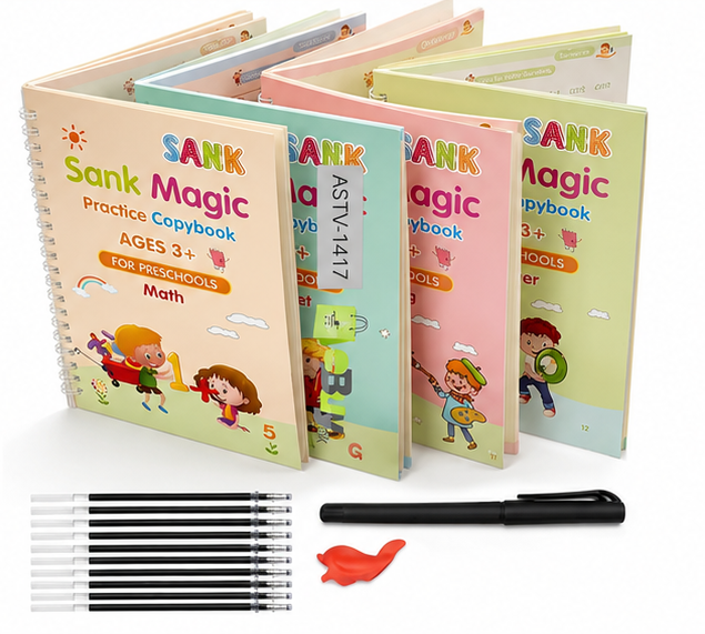 Magic Practice Sank Book For Kids(Pack Of 4)
