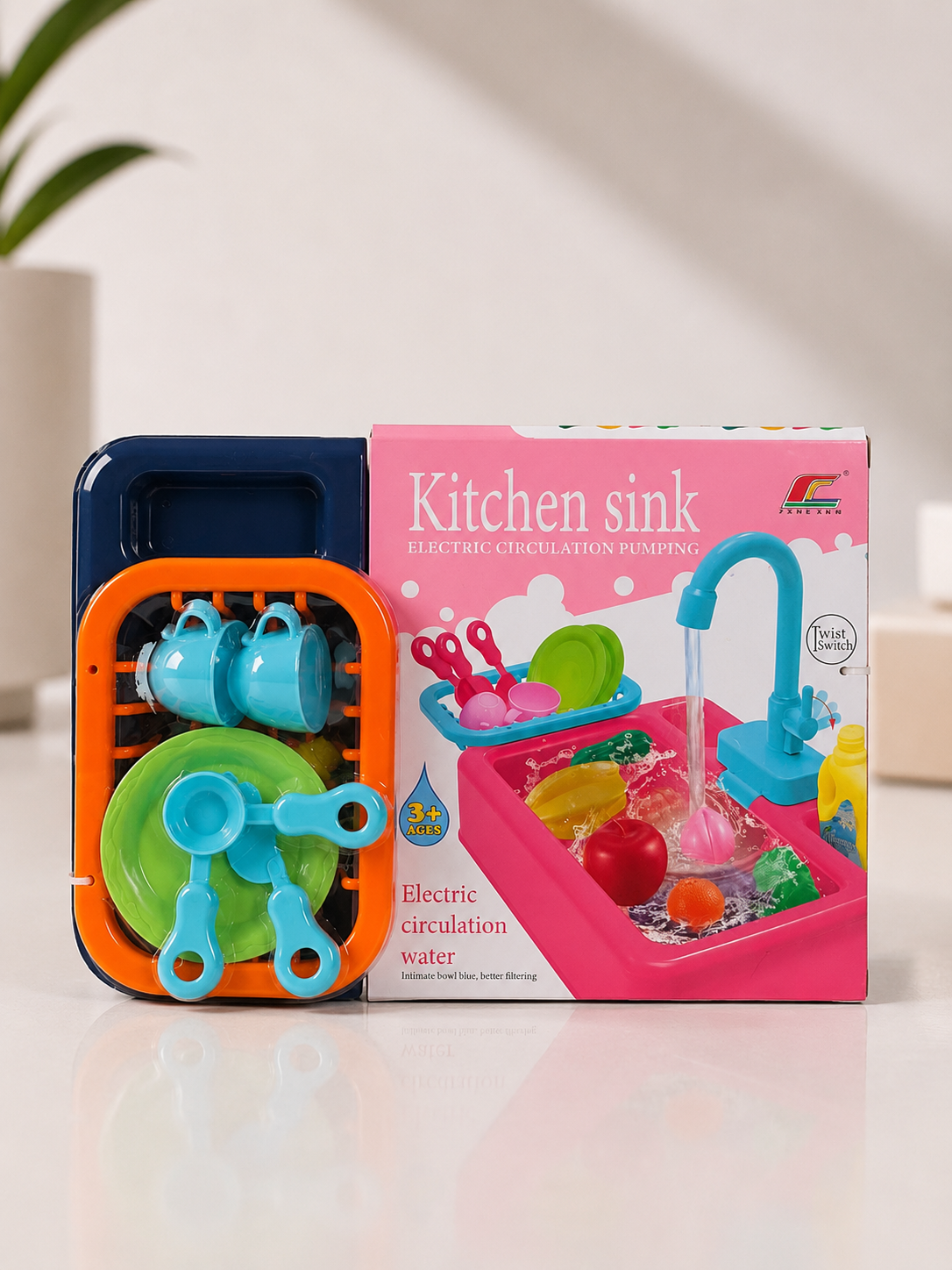 Kitchen DishWasher Sink Playset With Water Tap