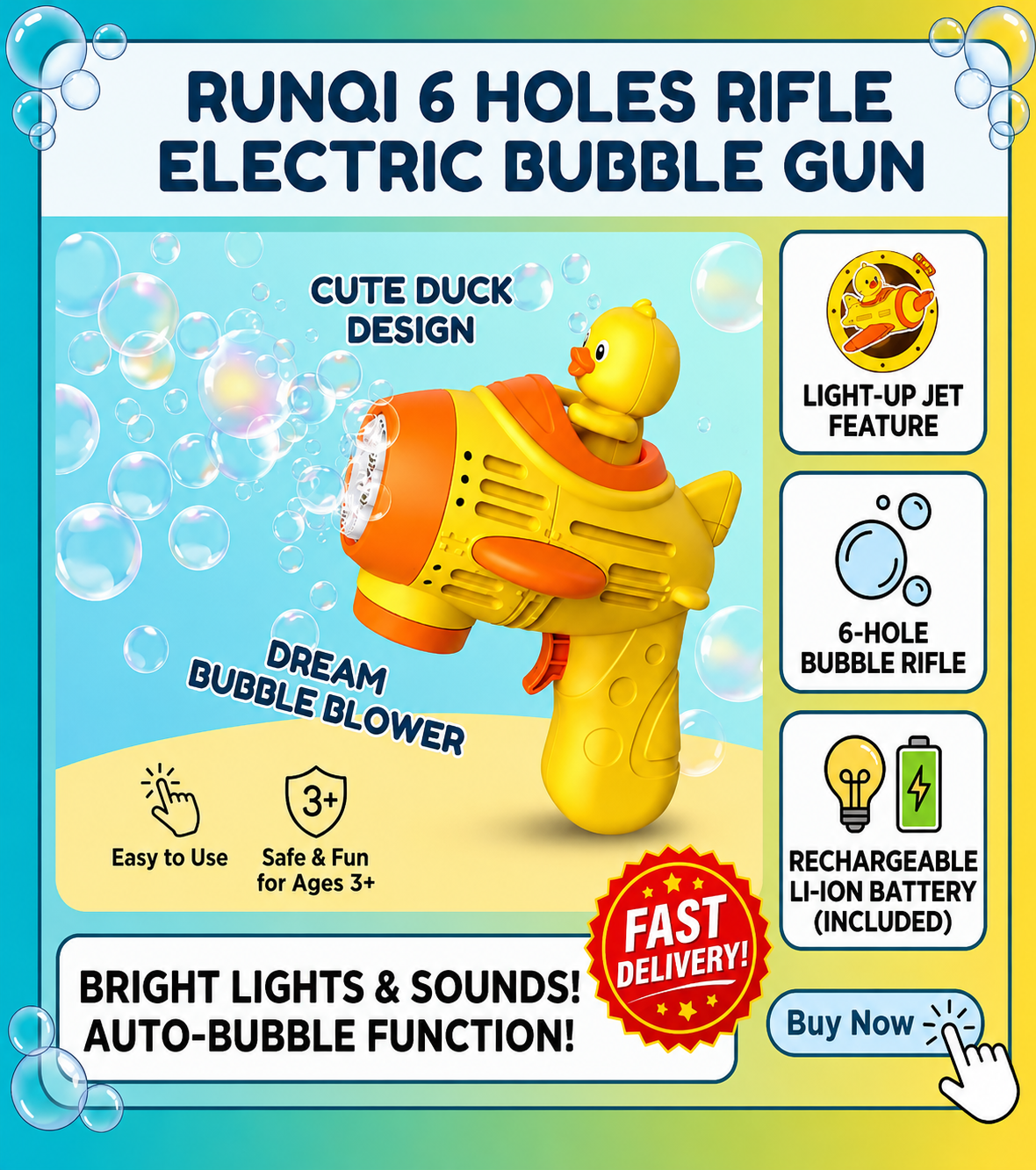 Water Gun Toy for Kids – Summer Outdoor Squirt Gun